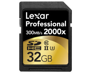 Scheda di Memoria SD Lexar Professional SDXC 32 GB 2000x (300MB/s) 