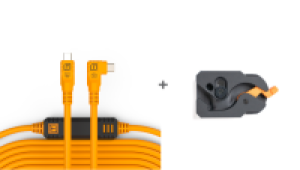 Tether Tools Kit LeverLock e cavi da USB-C a USB-C 9.4m angolare destro 